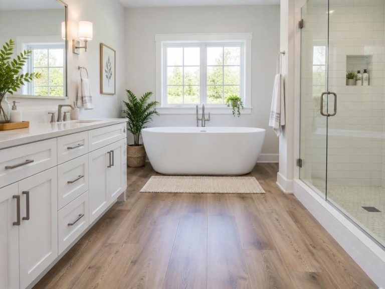 Bathroom laminate installation