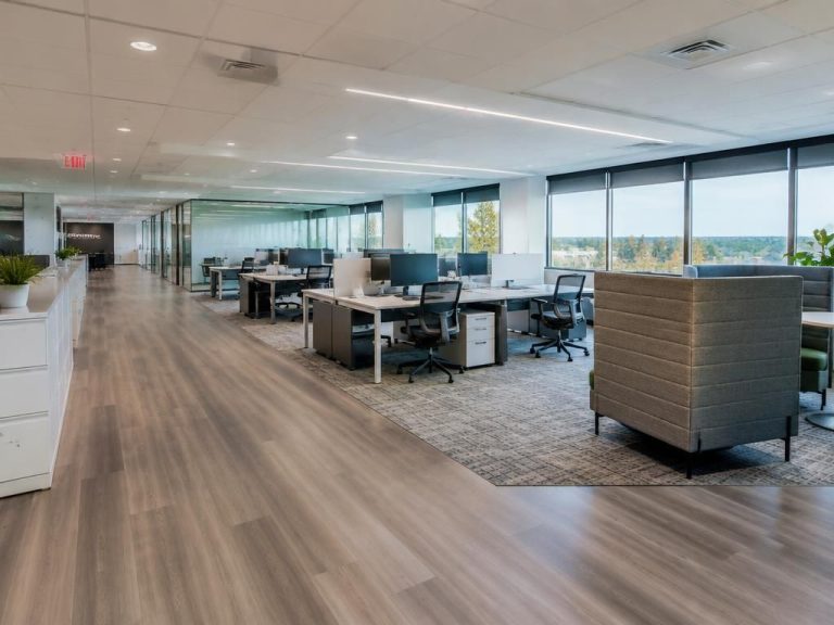 Office flooring installation